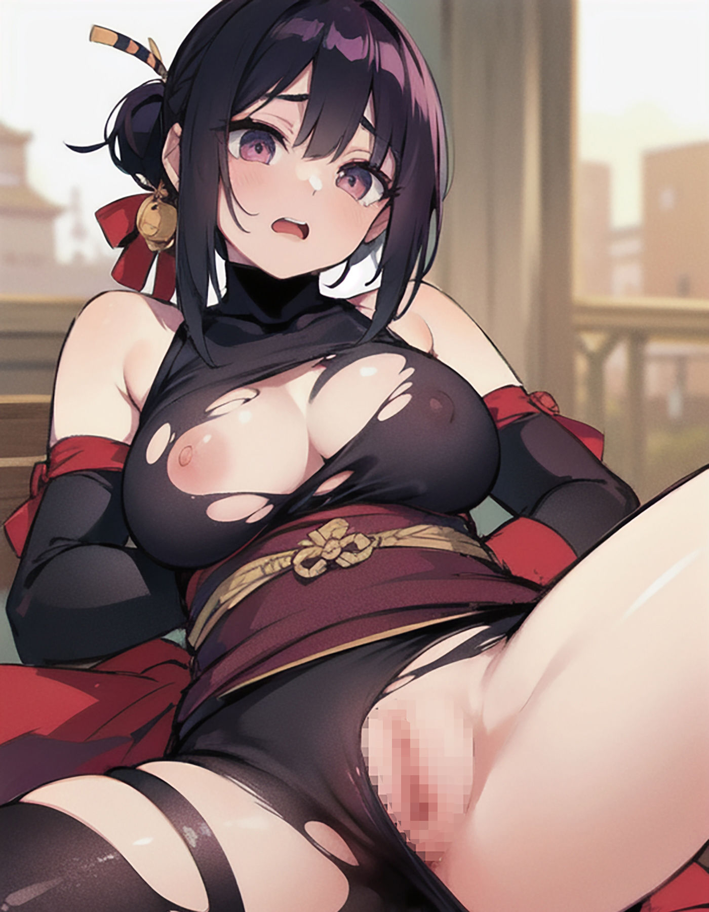 サンプル画像4:くノ一だからってエッチな事が得意とは限らないんだからねっ ニンニン！ アンアン！(美麗企画) [d_305982]