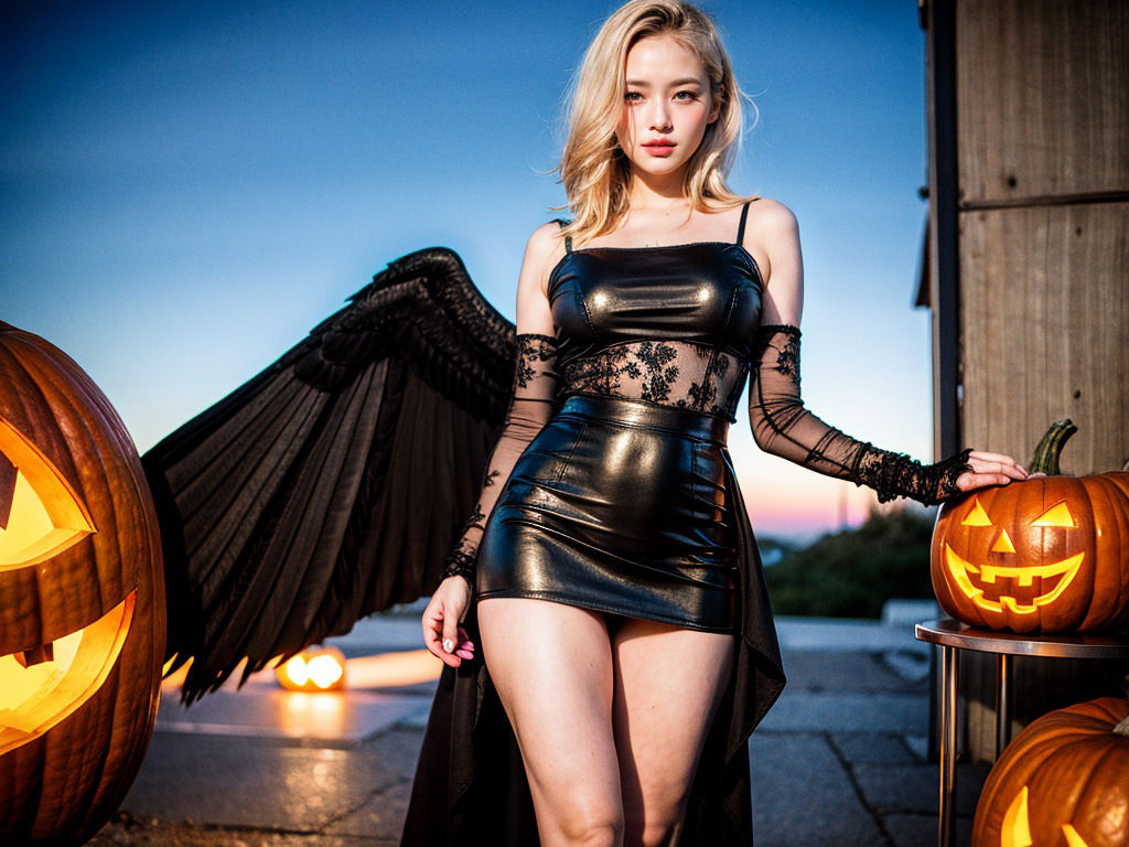 サンプル画像6:甘い罠に誘うハロウィン美女(ぷるん) [d_305991]