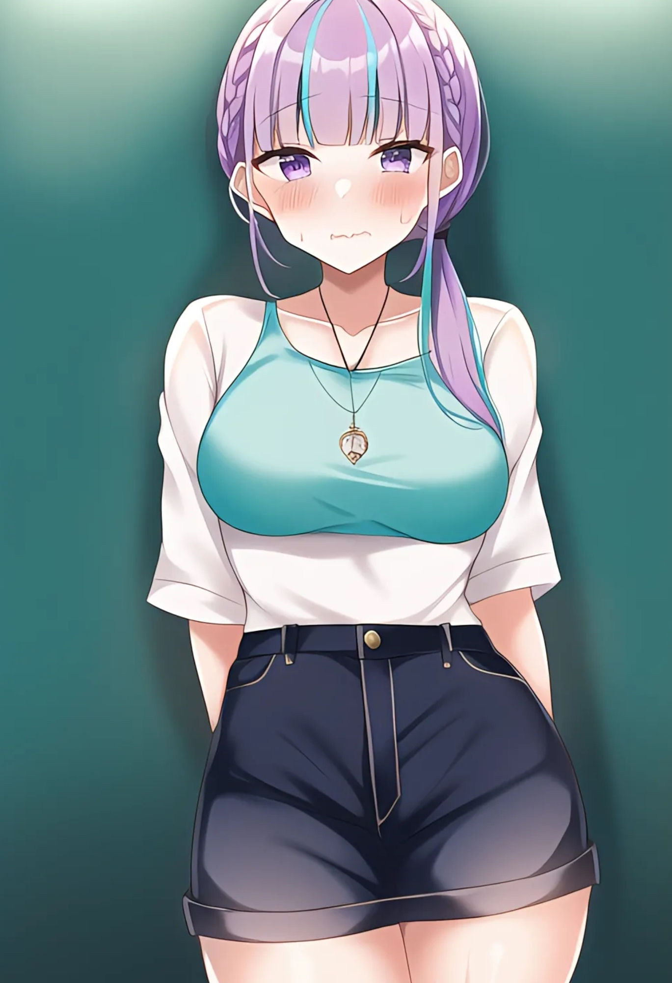 サンプル画像1:【買い切り版】バーチャル衣装故障で羞恥あくたん（English translation included）(しそ@SISO_r18) [d_306007]