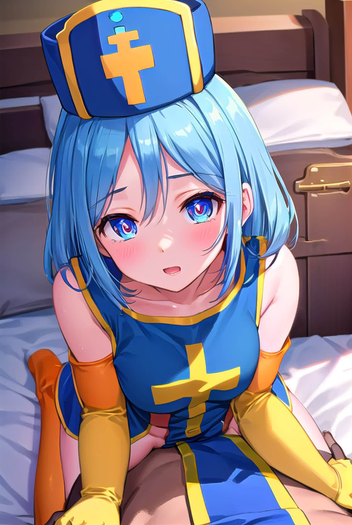 サンプル画像1:だめなのに・・もう我慢できない・・・ 身体は正直お〇んぽ欲しがり発情女僧侶 Vol.1(Girlscg AI) [d_306058]