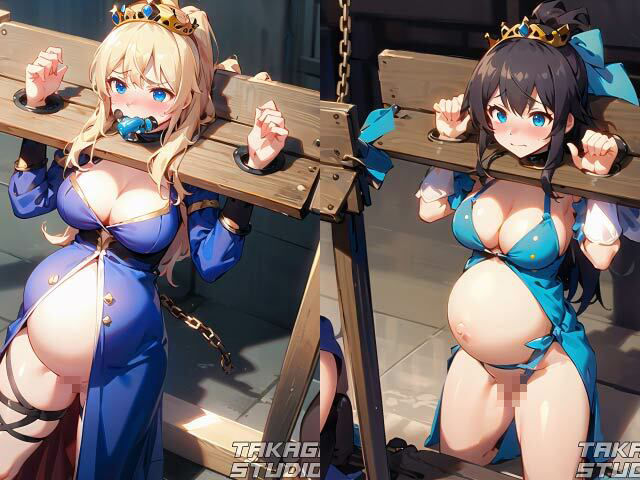 サンプル画像4:［SM］囚われたボテ腹王女［4K］(takagi_studio) [d_306128]