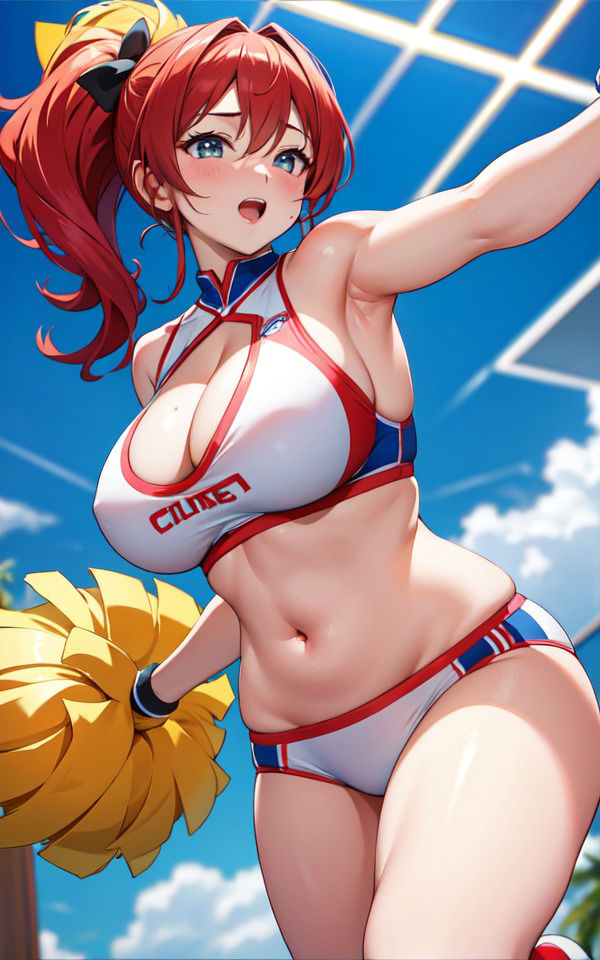 サンプル画像2:強豪校の男子を釘付け 爆乳すぎるチアガール達(ryuta) [d_306155]