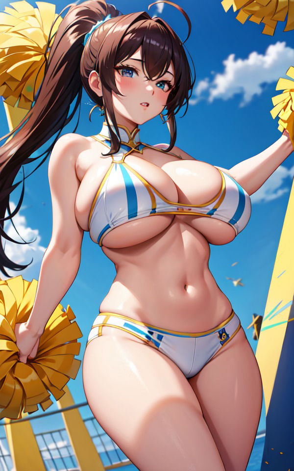 サンプル画像4:強豪校の男子を釘付け 爆乳すぎるチアガール達(ryuta) [d_306155]