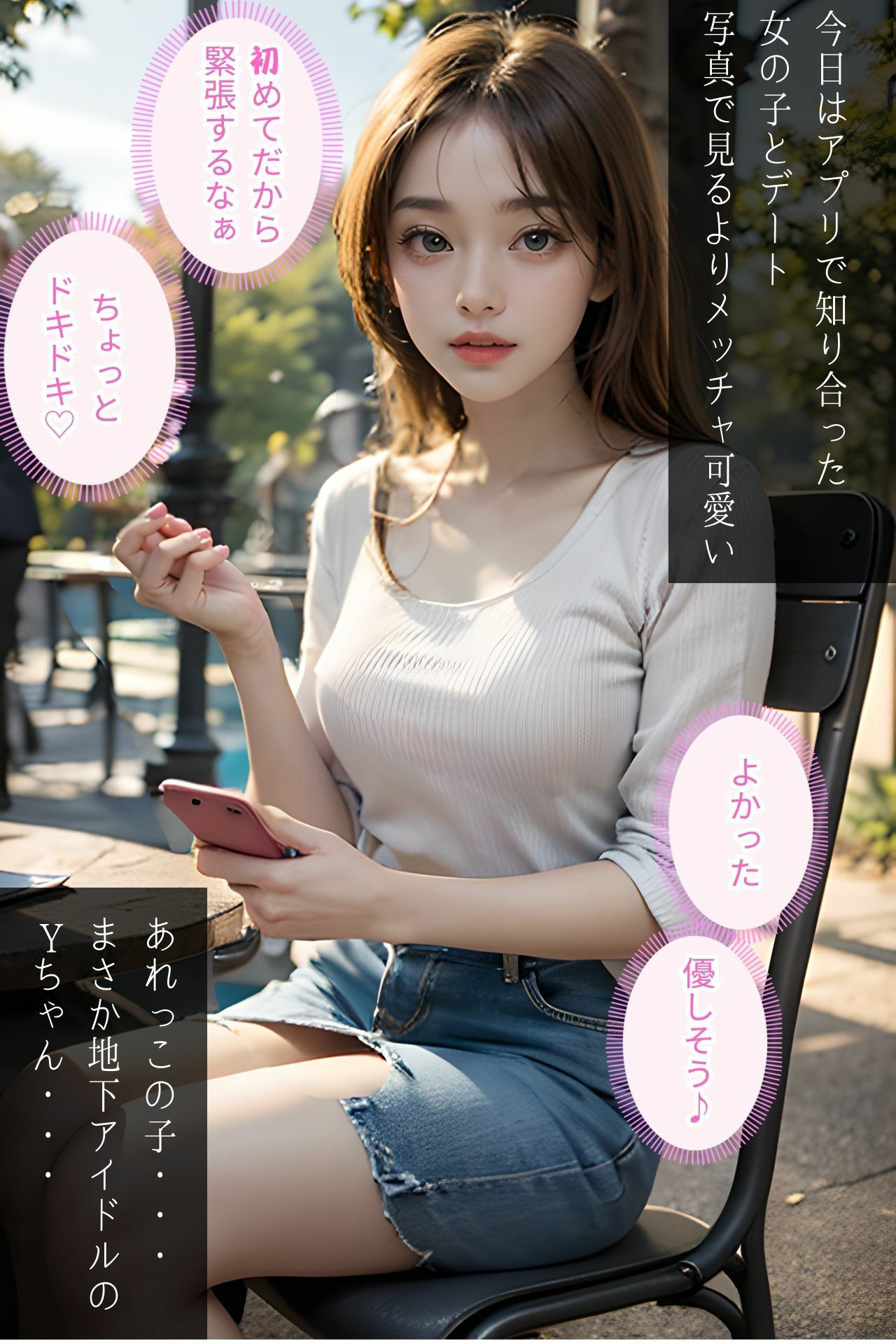 サンプル画像1:1000年に1人の地下アイドル Yちゃんと妄想SEX(AIアイランド) [d_306197]