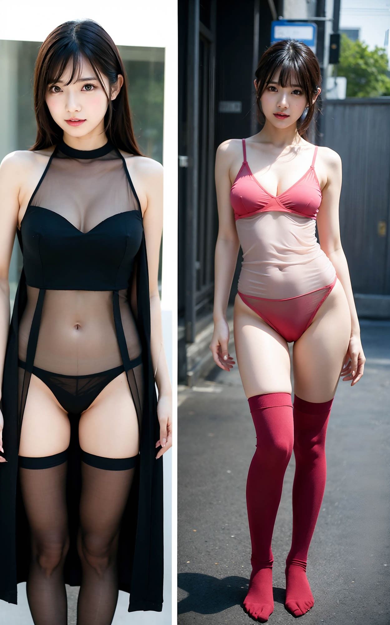 サンプル画像4:あんなとこやそんなとこまで！？薄すぎるスケスケ衣装(AIgirls印刷所) [d_306384]