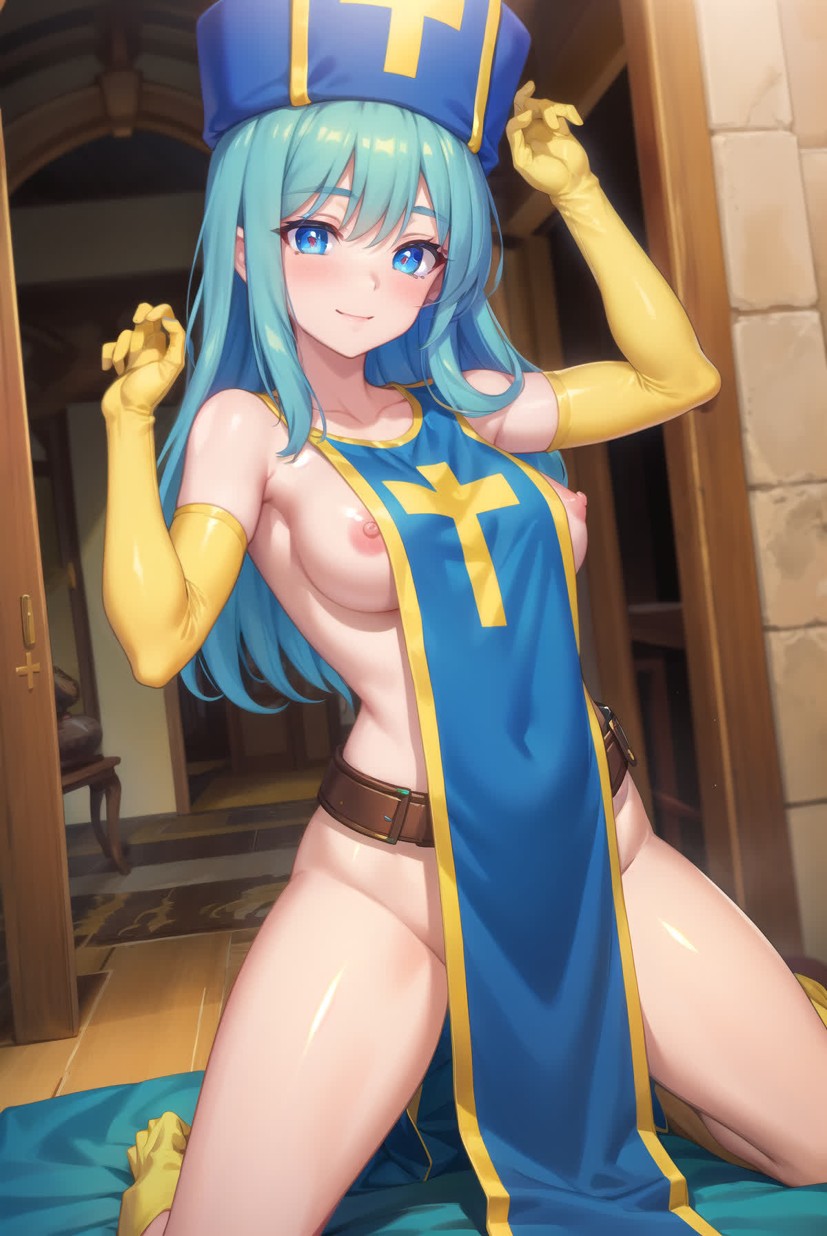 サンプル画像5:かわいいだけ女僧侶Vol.2 イラストCG集(Girlscg AI) [d_306402]