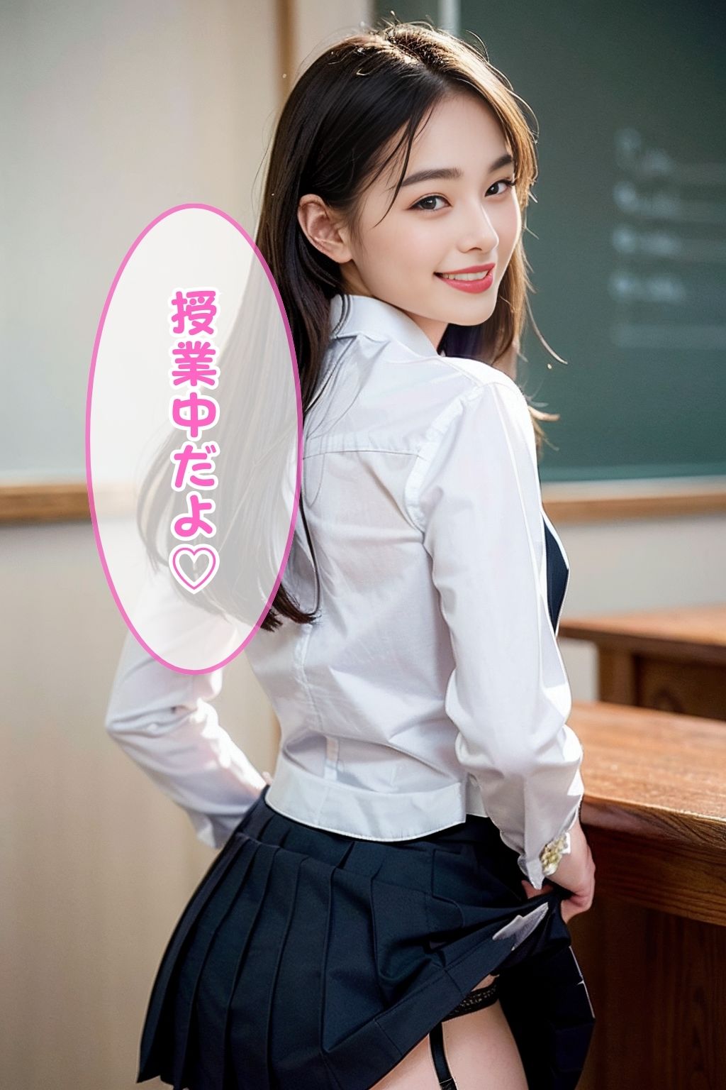 サンプル画像1:エロい同級生からの誘惑(女子○生AI画像) [d_306436]