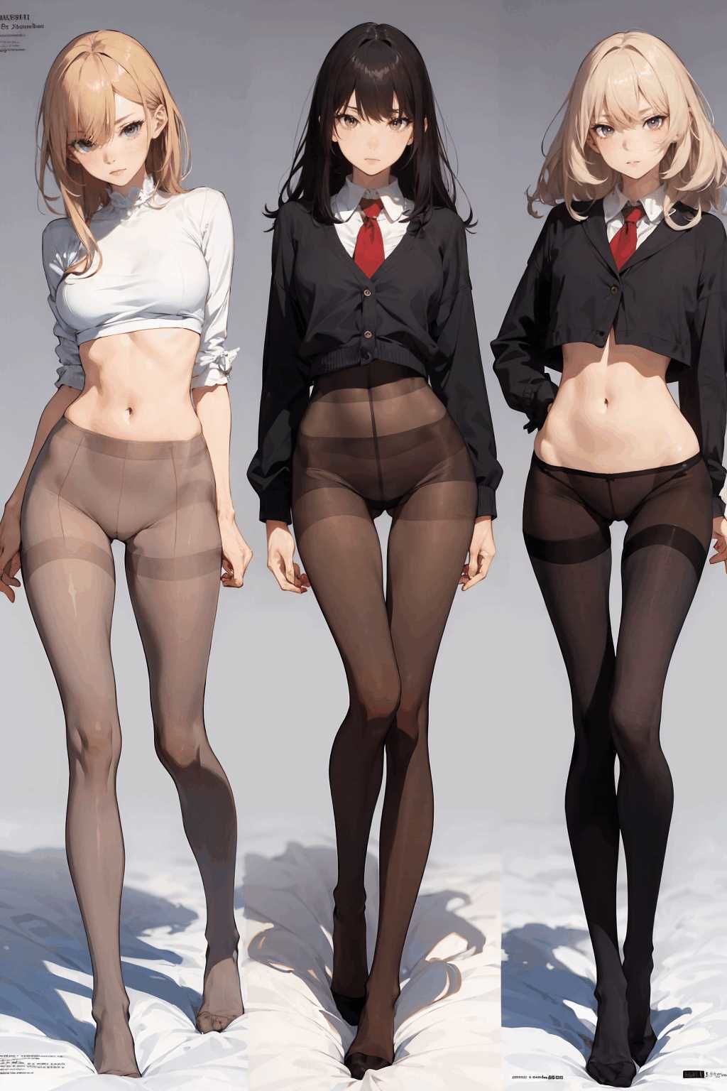 サンプル画像2:あなたのフェチはどこから？私は脚から。それなら黒のストッキング〜フェチの為のイラスト集〜(AI美少女Production) [d_306478]