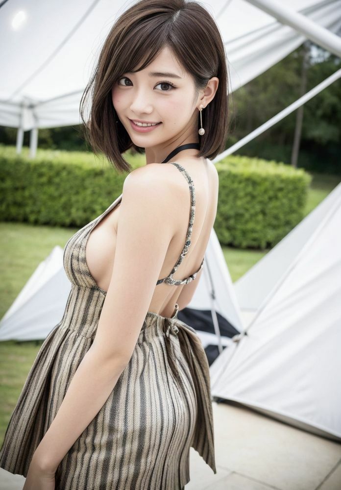 サンプル画像2:ソロキャンプで隣いたエグいほど下品なギャルキャンパーに痴女られる！野外で生ハメしてめちゃくちゃ射精させられた(BeautyAI media) [d_306503]