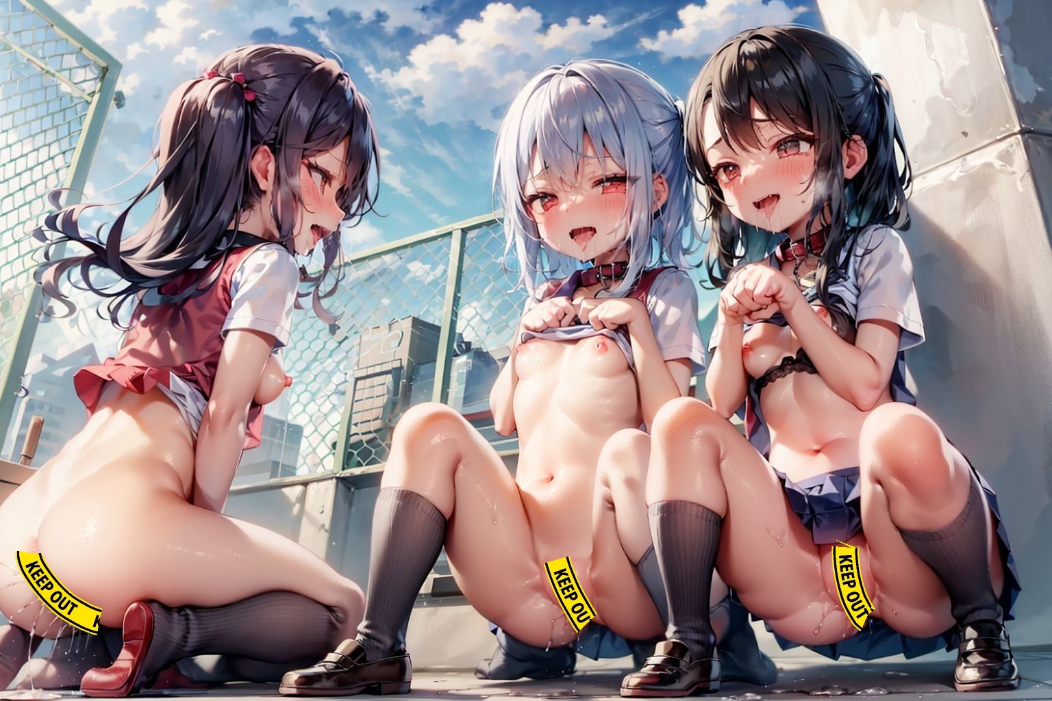 サンプル画像1:【4K解像度×大ボリューム】教師を舐めたメス〇キ共を従順×発情メス犬化したったwww （後編）(ほっけくらぶ) [d_306554]