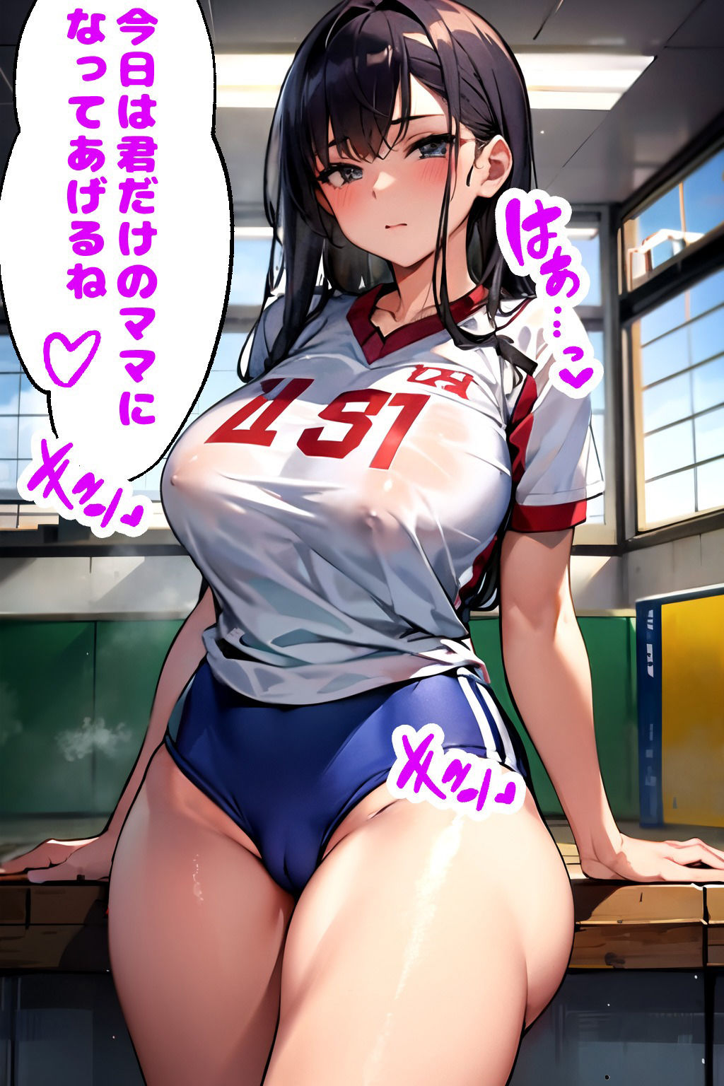 サンプル画像1:バレーで汗だくムレムレムチムチママの誘惑イラスト集(フェチBOX) [d_306698]