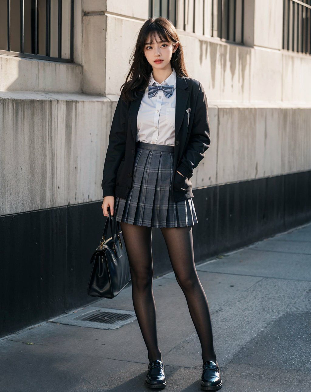 サンプル画像2:AI Girl JKカノジョ 街中編(AIDate) [d_306712]