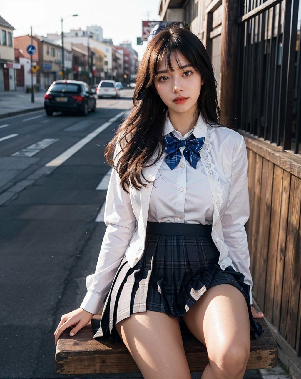 サンプル画像3:AI Girl JKカノジョ 街中編(AIDate) [d_306712]