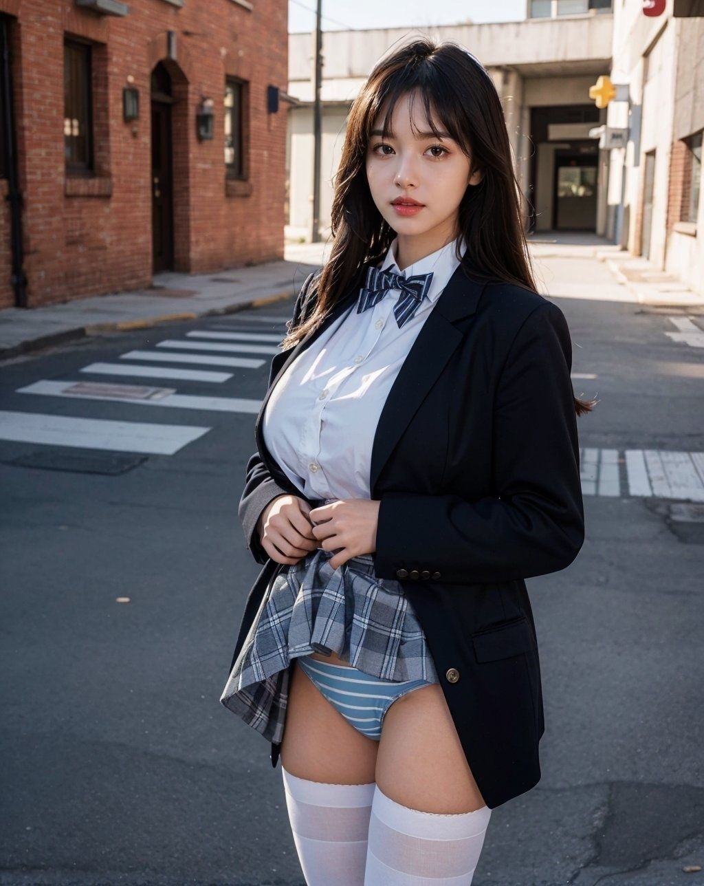 サンプル画像4:AI Girl JKカノジョ 街中編(AIDate) [d_306712]