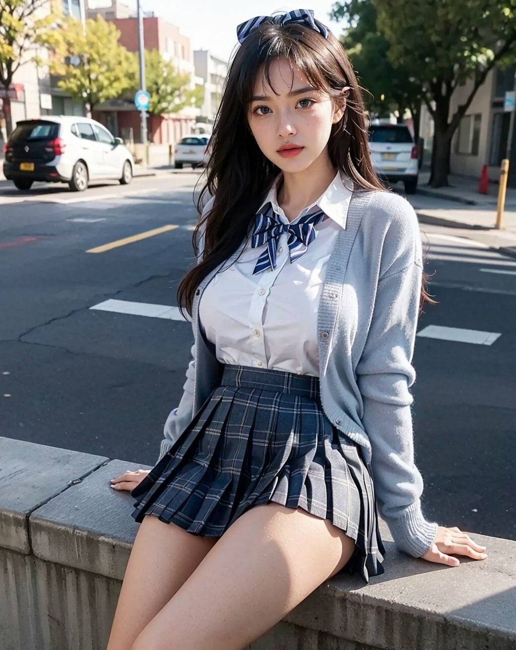 サンプル画像6:AI Girl JKカノジョ 街中編(AIDate) [d_306712]