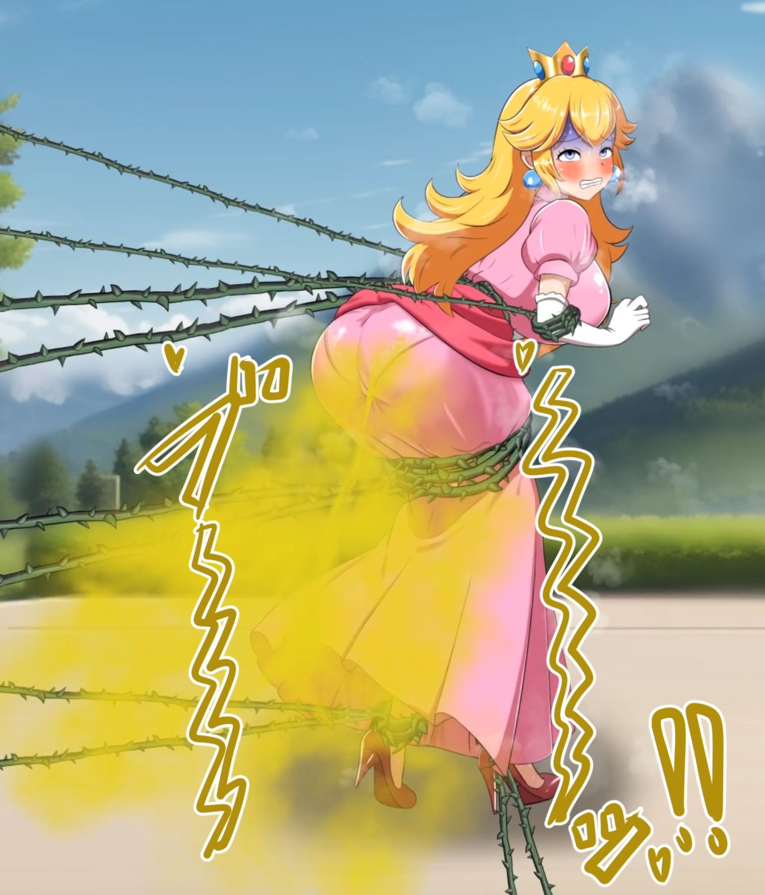 サンプル画像2:便意を我慢した姫様がお漏らしさせられるアニメ(便意我慢研究会) [d_306737]