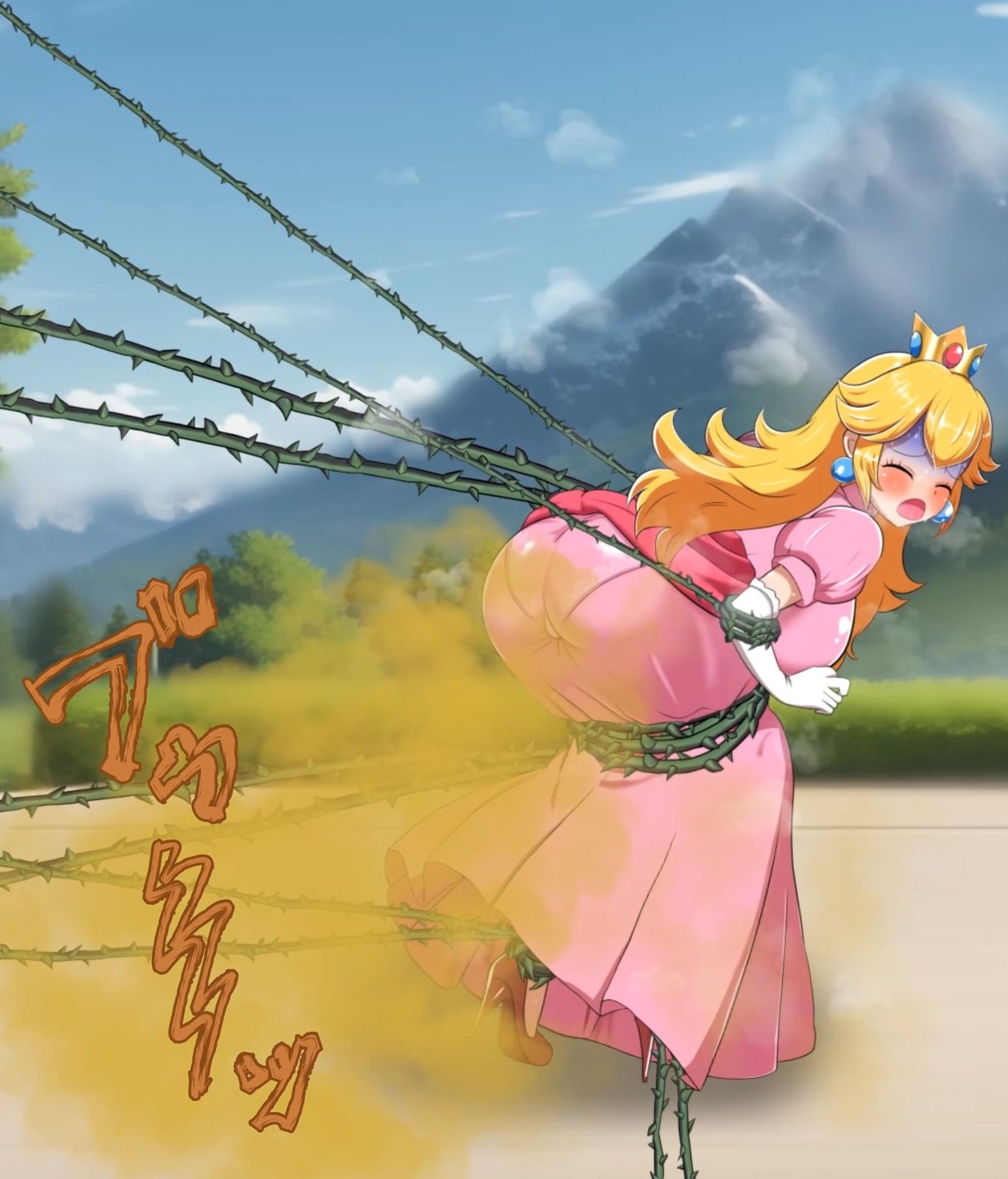 サンプル画像3:便意を我慢した姫様がお漏らしさせられるアニメ(便意我慢研究会) [d_306737]