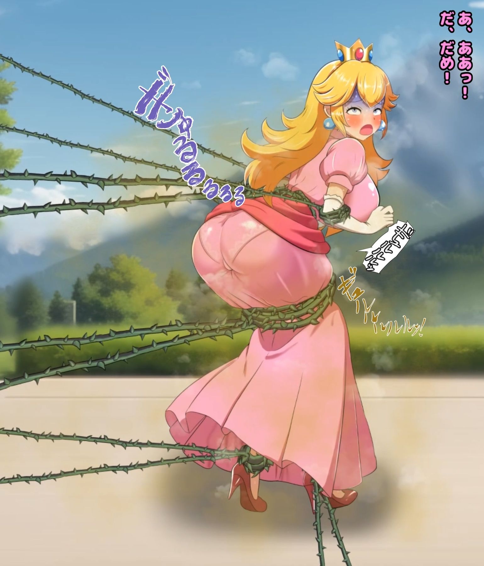 サンプル画像4:便意を我慢した姫様がお漏らしさせられるアニメ(便意我慢研究会) [d_306737]