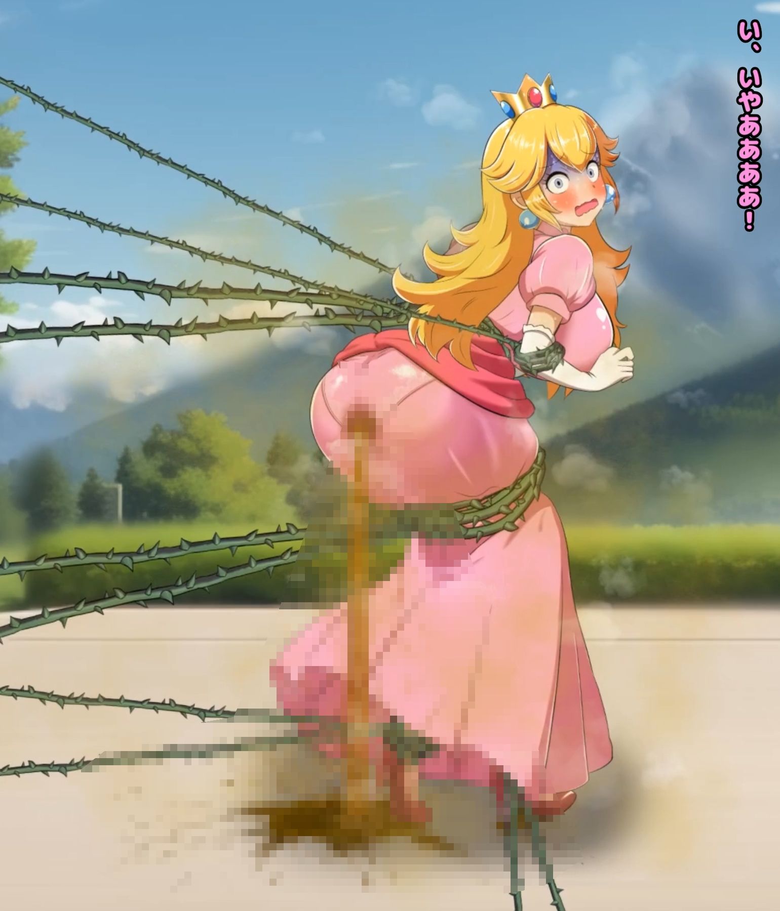 サンプル画像5:便意を我慢した姫様がお漏らしさせられるアニメ(便意我慢研究会) [d_306737]