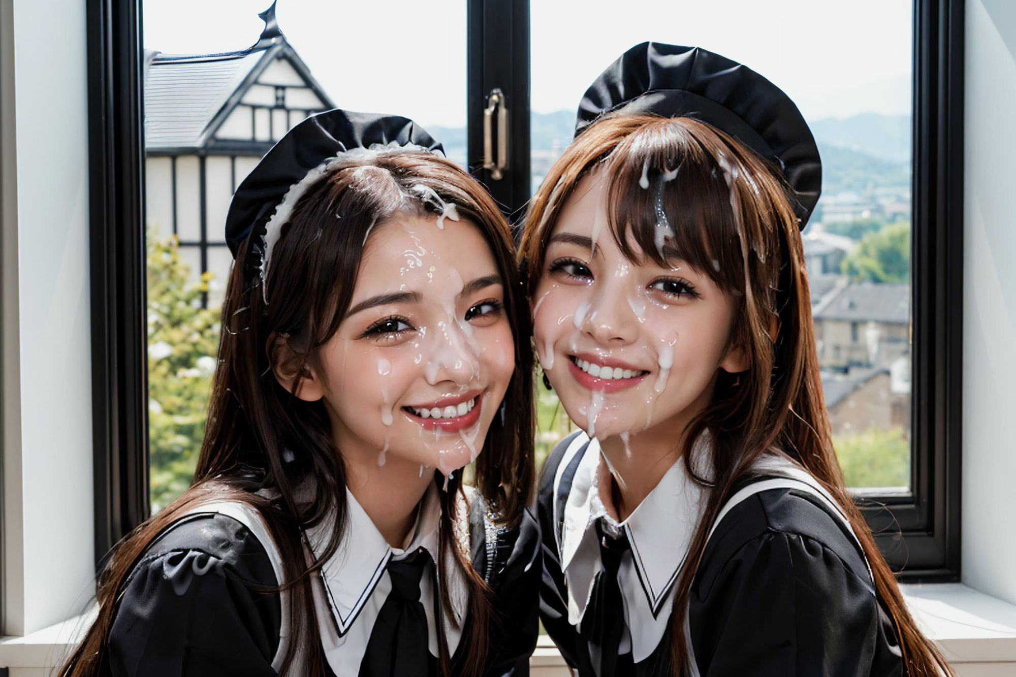 サンプル画像2:メイド姉妹 特濃ザーメンぶっかけ(Bukker’s BUKKAKE Pictures) [d_306749]