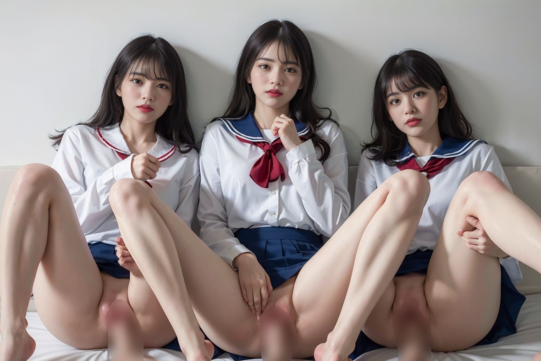 サンプル画像6:放課後ハーレム(AI美女画像作成所) [d_306769]