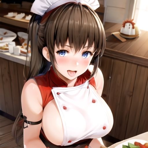 サンプル画像1:AIさんに描いてもらった自身も美味しく頂かれちゃう料理人さん(参番茶屋) [d_306793]