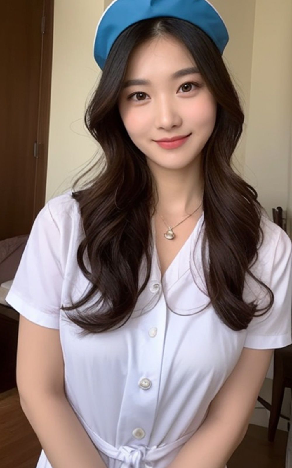 サンプル画像2:ナースコスプレ美女【AIグラドル編集部vol.231】(AI美女出版) [d_306794]