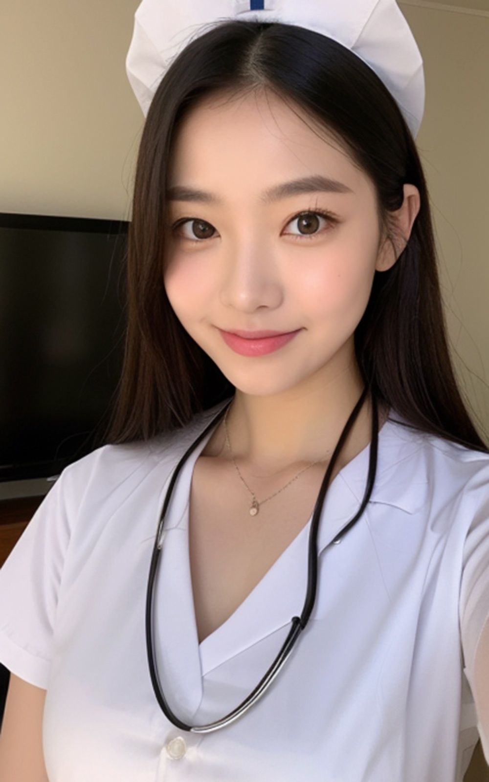 サンプル画像4:ナースコスプレ美女【AIグラドル編集部vol.231】(AI美女出版) [d_306794]