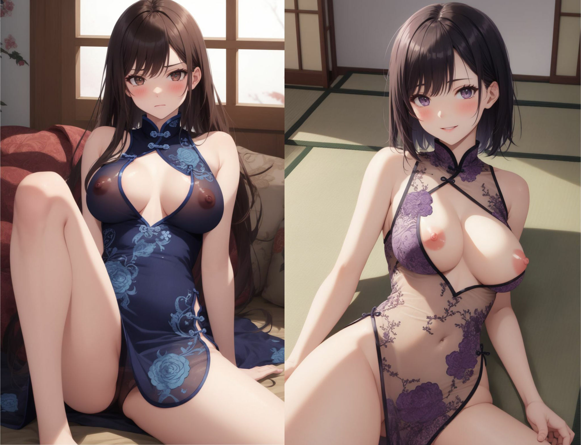 サンプル画像4:【エロス特盛】スケスケちゃいなで乳首透けチャイナ(AIPark) [d_306832]