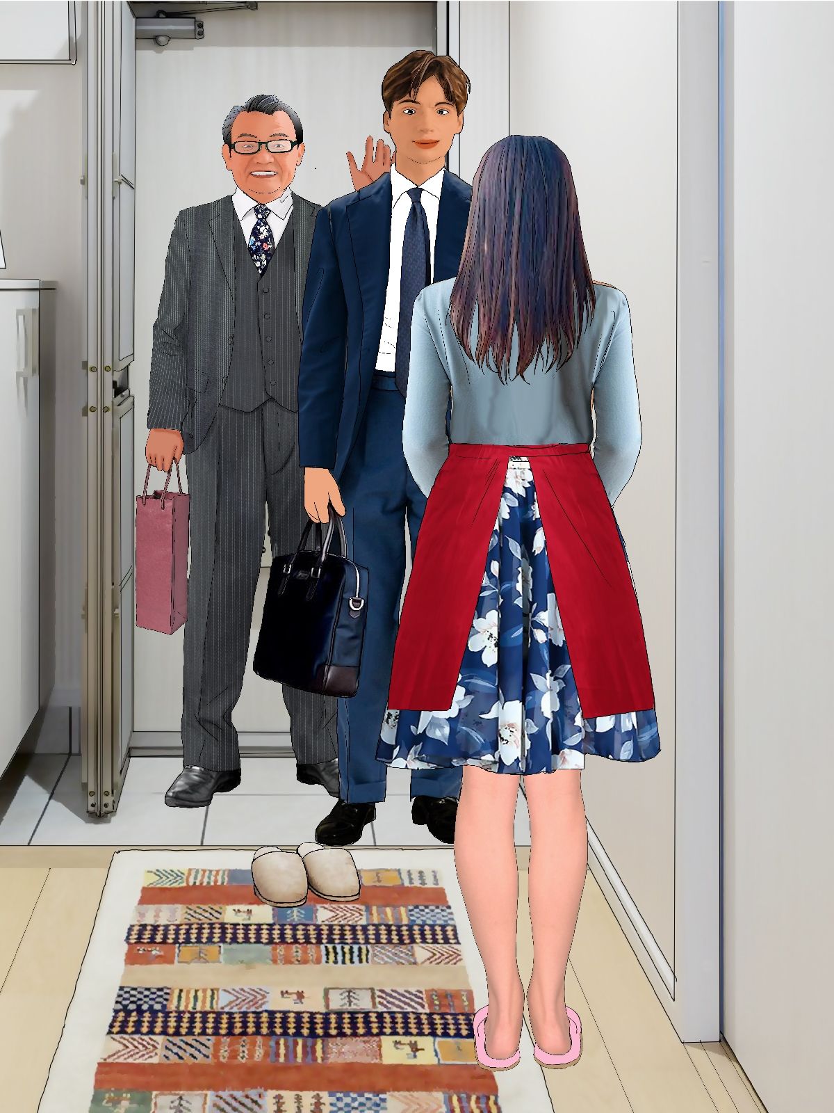 下着図鑑風着せ替え絵本『ちはる28歳』3社長秘書ネトラレ編