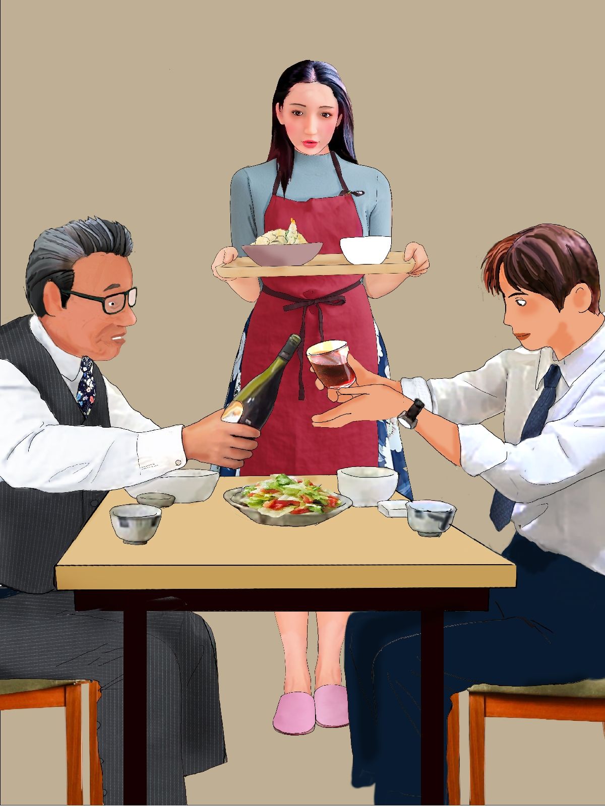 下着図鑑風着せ替え絵本『ちはる28歳』3社長秘書ネトラレ編