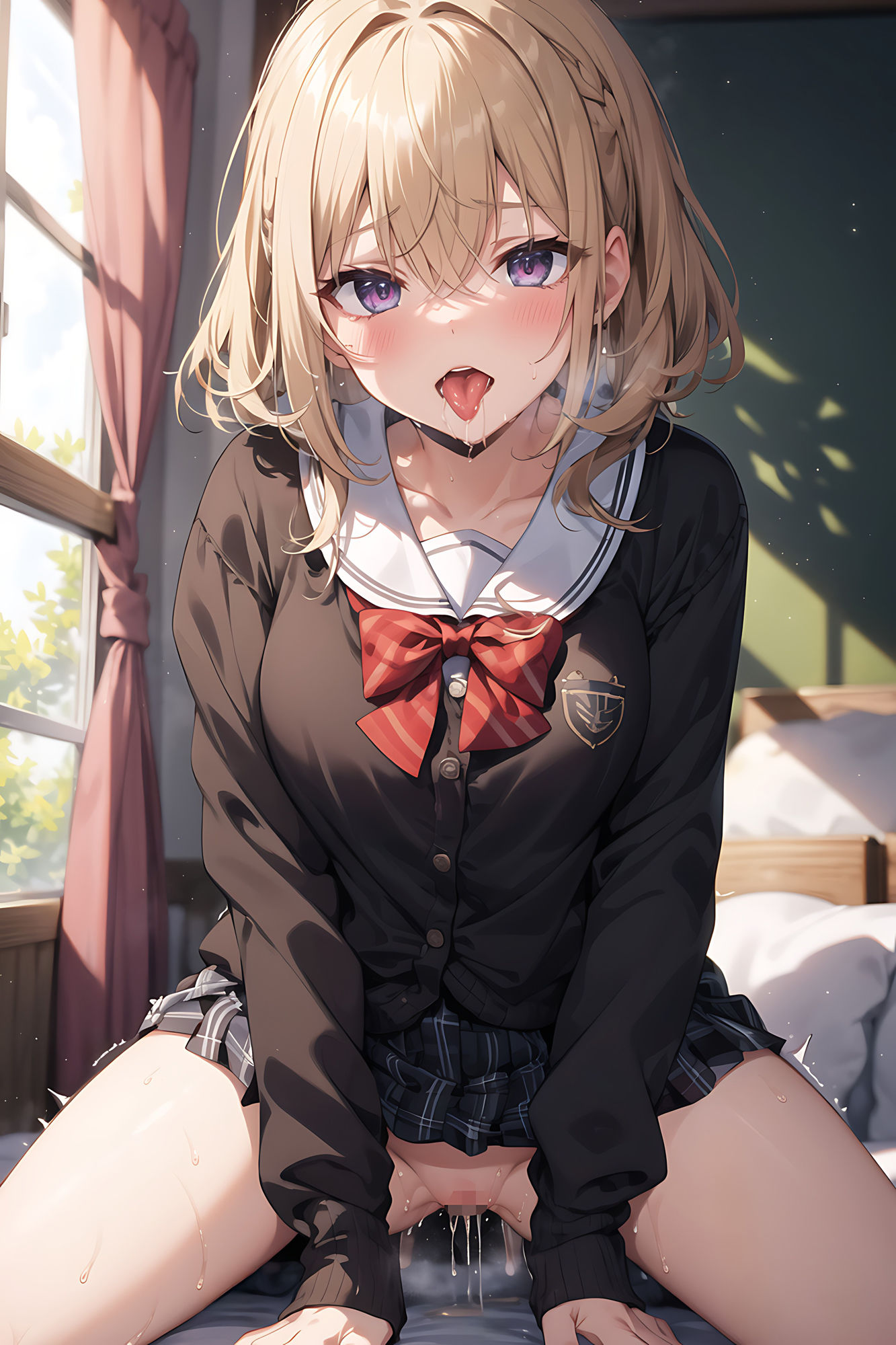 サンプル画像2:制服×美少女2(aiもちち) [d_307059]