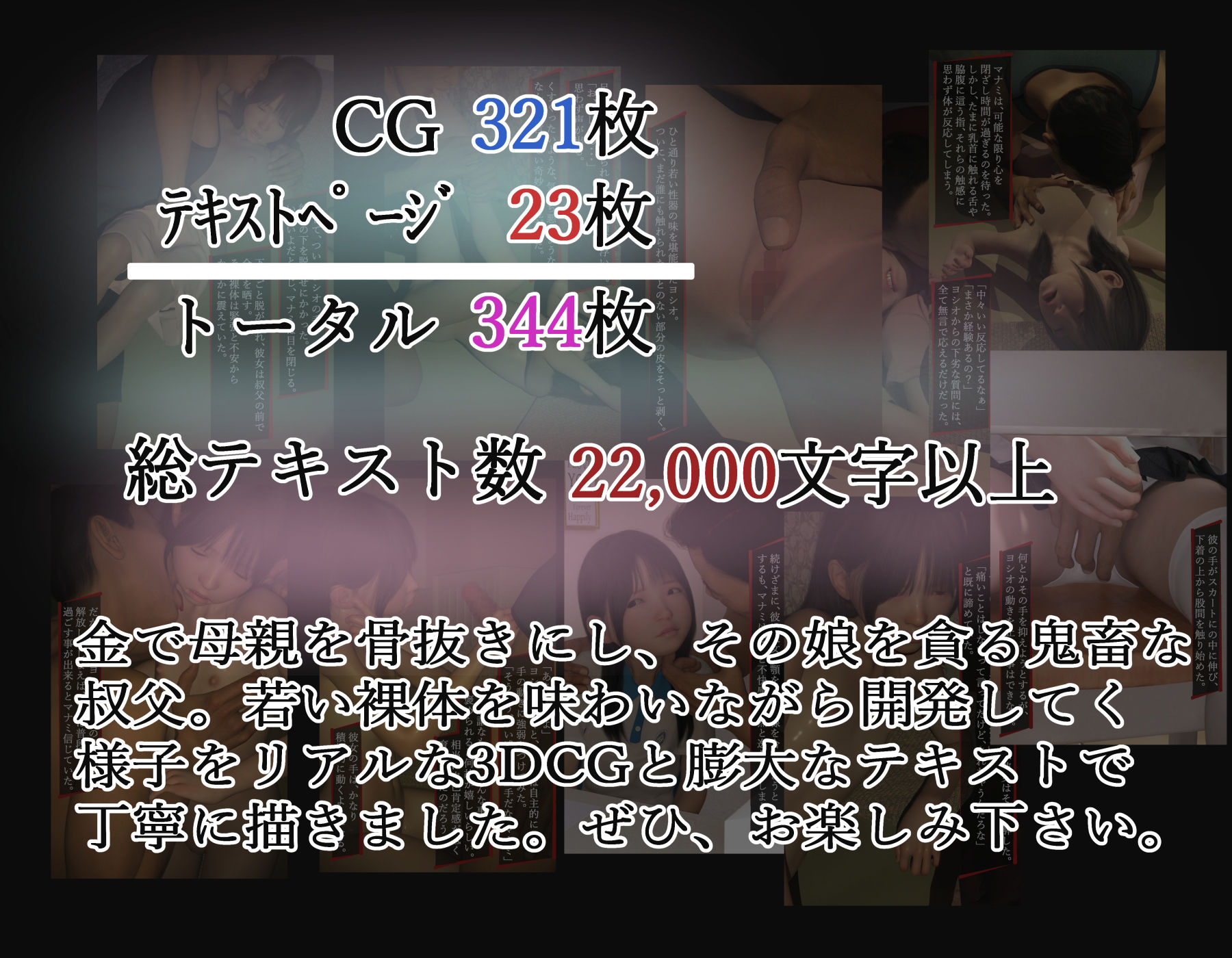 サンプル画像6:少女アンダーグラウンド画像館 vol.14・・・『叔父さん痛い…おチンチン入れない約束だったのに…』(ikadon) [d_307074]