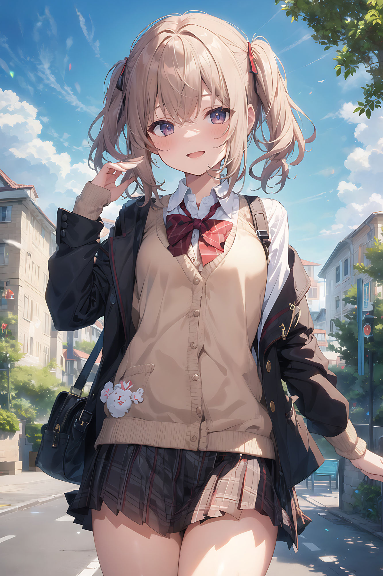 サンプル画像2:制服×美少女3(aiもちち) [d_307198]