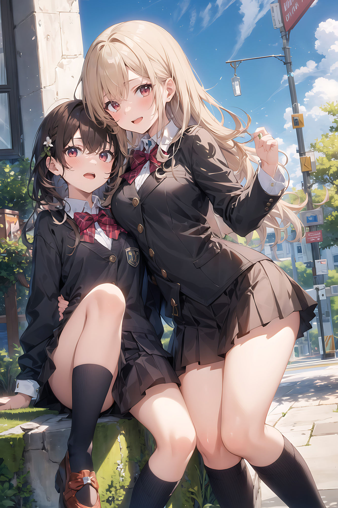 サンプル画像3:制服×美少女3(aiもちち) [d_307198]