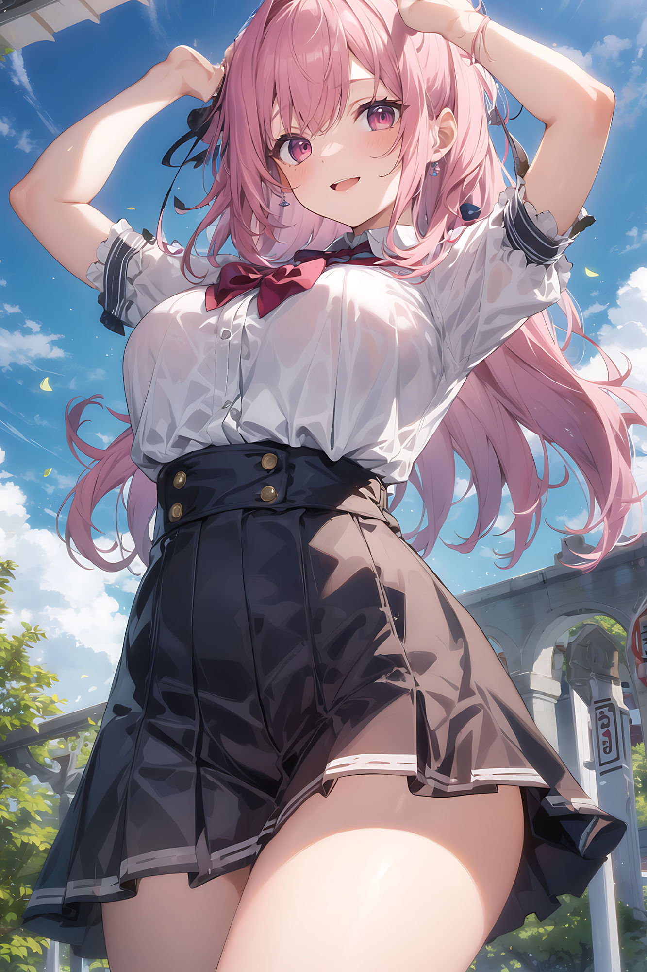 サンプル画像4:制服×美少女3(aiもちち) [d_307198]