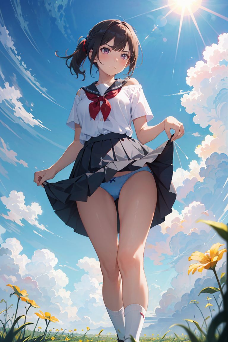 サンプル画像2:嫌な顔してるけどパンツを見せてもらいたい （480枚）(Aisulu （アイスル）) [d_307276]