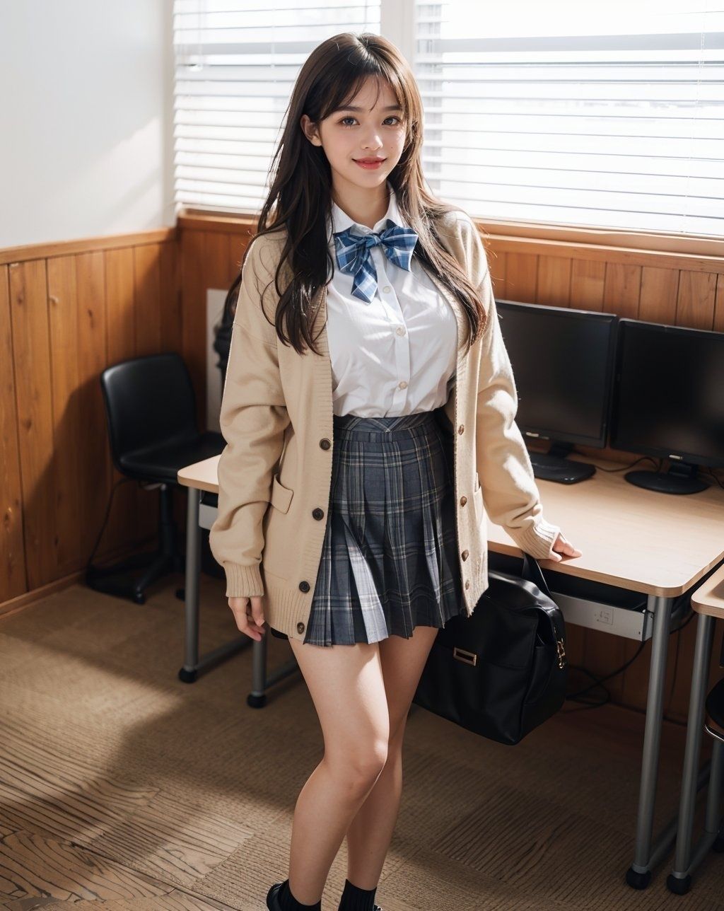 サンプル画像1:AI Girl JKカノジョ 教室編(AIDate) [d_307285]