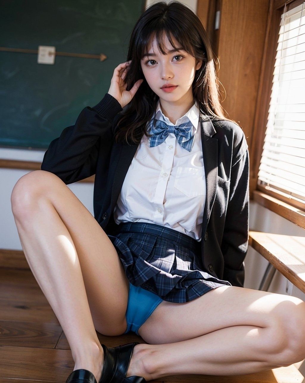 サンプル画像6:AI Girl JKカノジョ 教室編(AIDate) [d_307285]