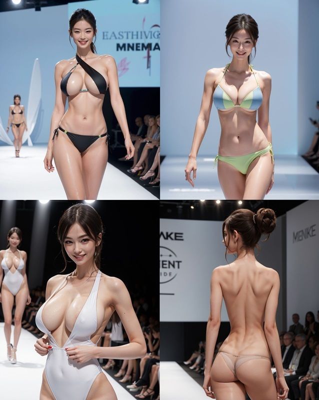 サンプル画像1:巨乳モデルだらけの水着ヌードファッションショー（CG集422枚）(秋野美女研究所) [d_307289]