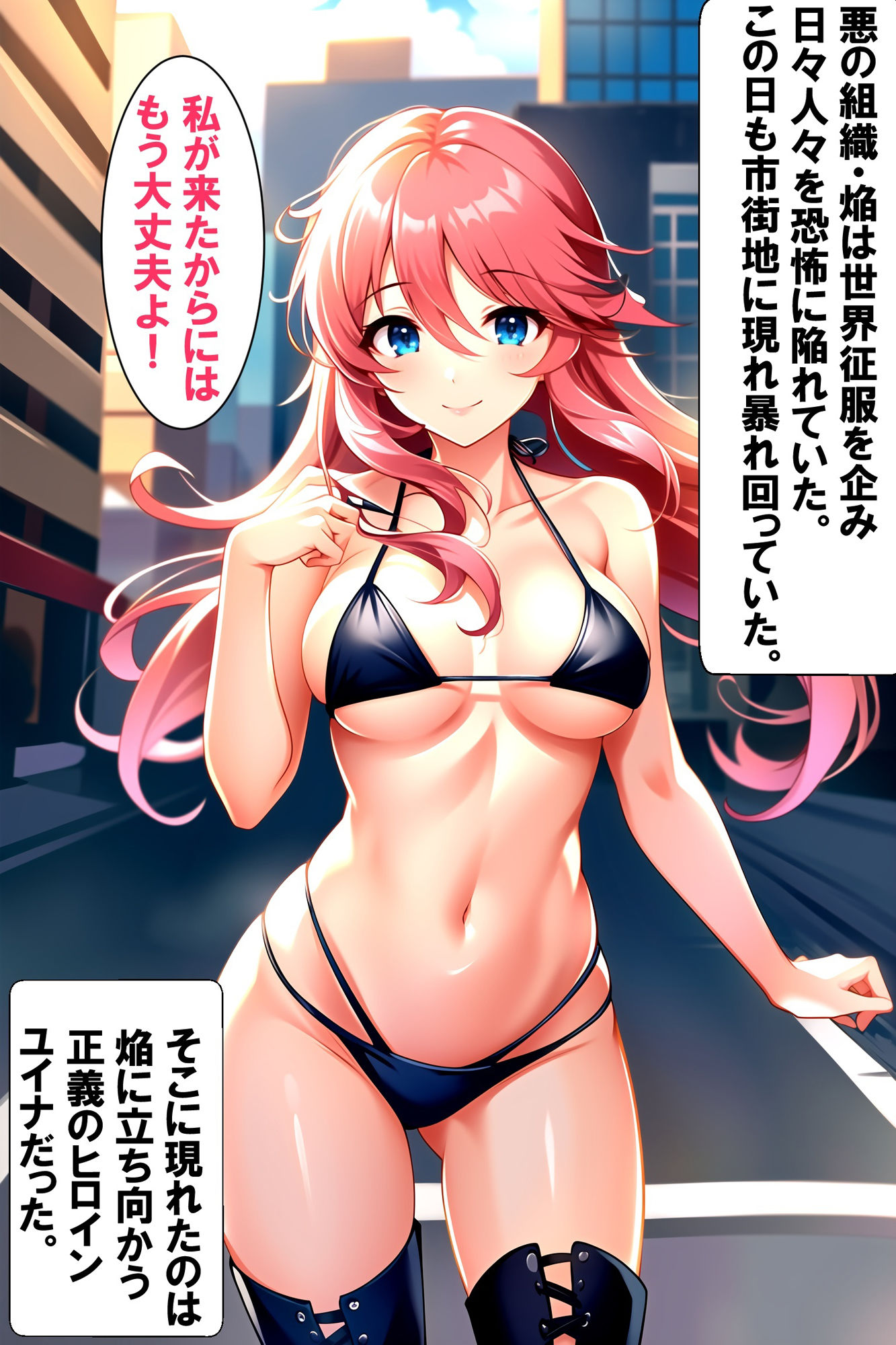 サンプル画像1:正義のヒロインが悪の組織に完全敗北！快楽堕ちして奴●宣言！(aiルペルカリア) [d_307326]