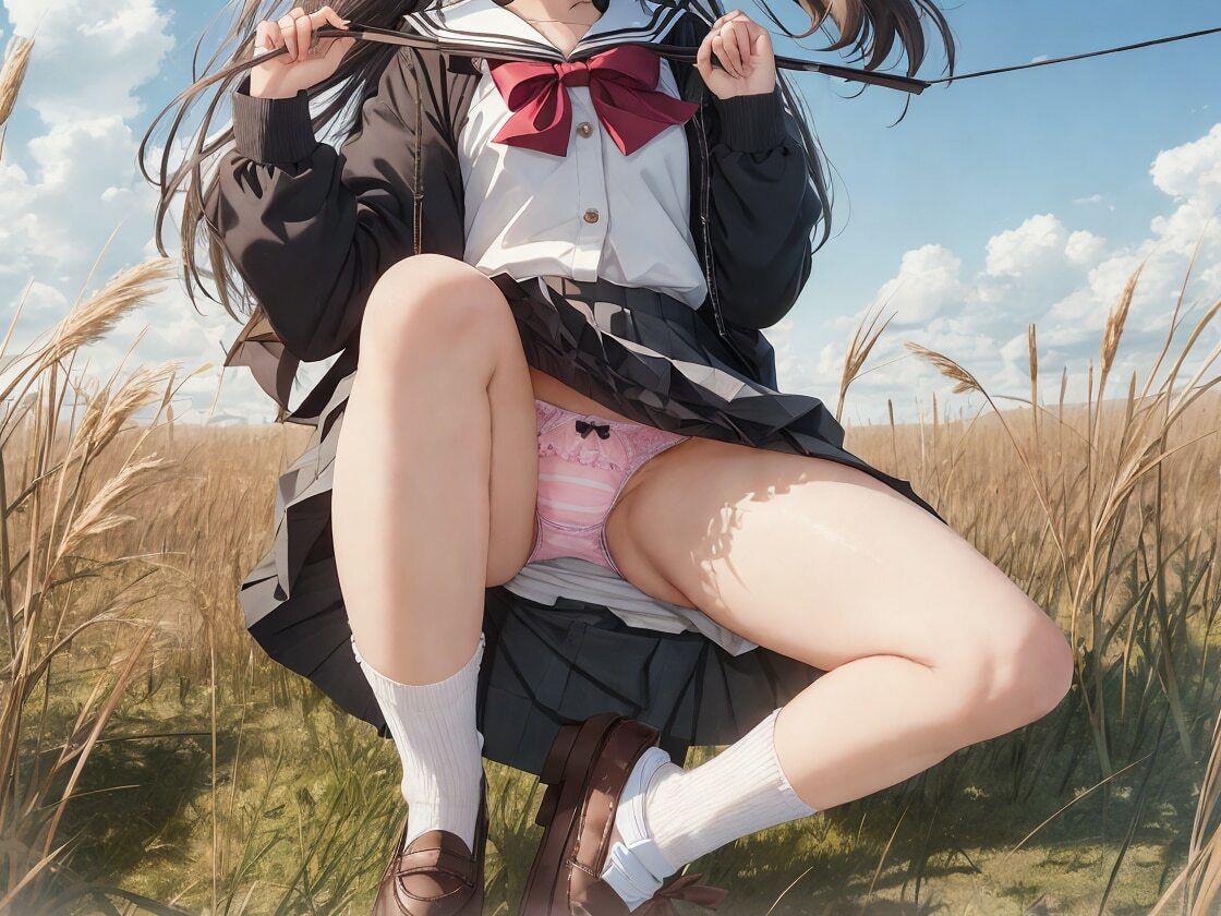 サンプル画像2:パンツ見せっ娘 桜色の日々(天然美女パンツ図鑑) [d_307368]