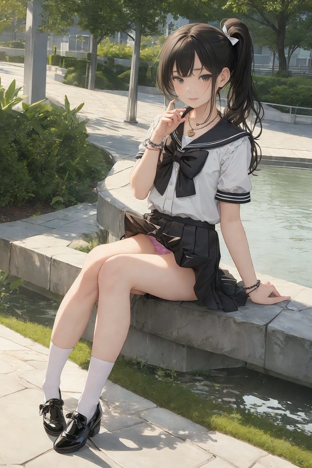 サンプル画像4:パンツ見せっ娘 桜色の日々(天然美女パンツ図鑑) [d_307368]