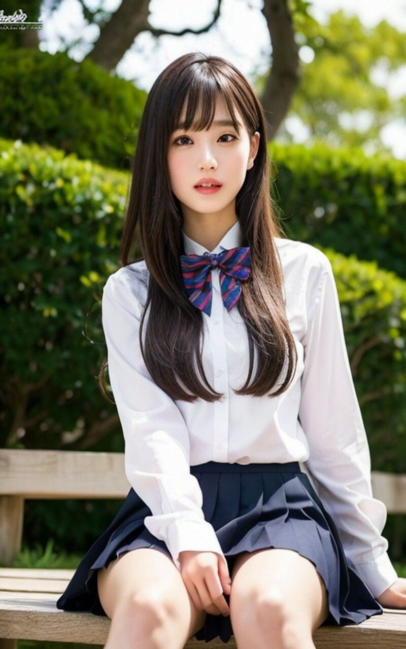 サンプル画像4:School girl uniform AI美女グラビア写真集(AIイメージプレス) [d_307378]