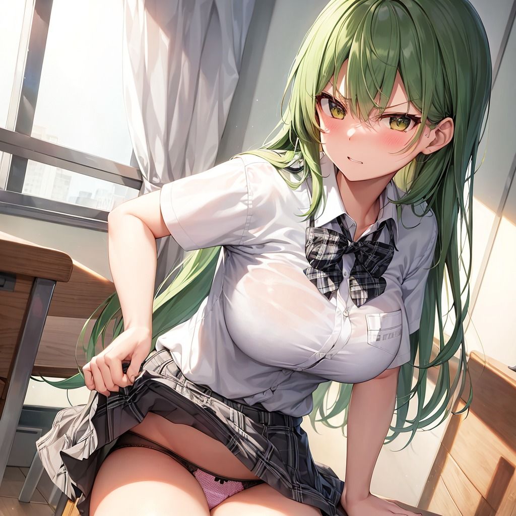 サンプル画像2:嫌な顔しながらパンツ見せてくれる美少女JK(mayura) [d_307429]