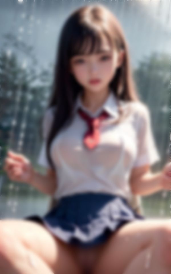 サンプル画像3:純白処女が雨に濡れて制服がスケスケに…一緒に雨宿りしませんか？(激安特価SALE) [d_307463]