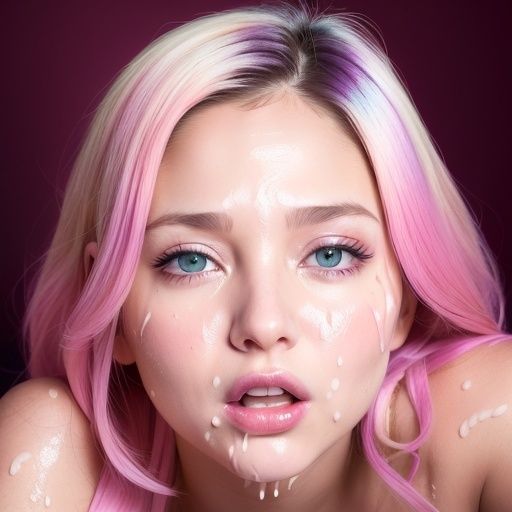 サンプル画像4:顔射と胸射:白い液まみれの美女（セリフなし AI画像集）(シックススイートナイン) [d_307470]