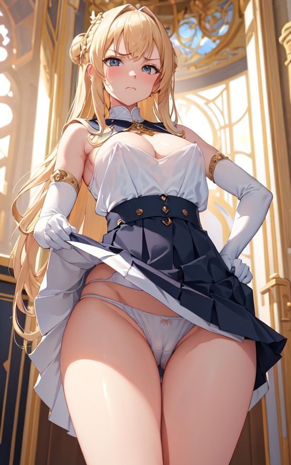 サンプル画像2:しかめっ面なカノジョの純白パンティを見てみたいっ(ryuta) [d_307610]