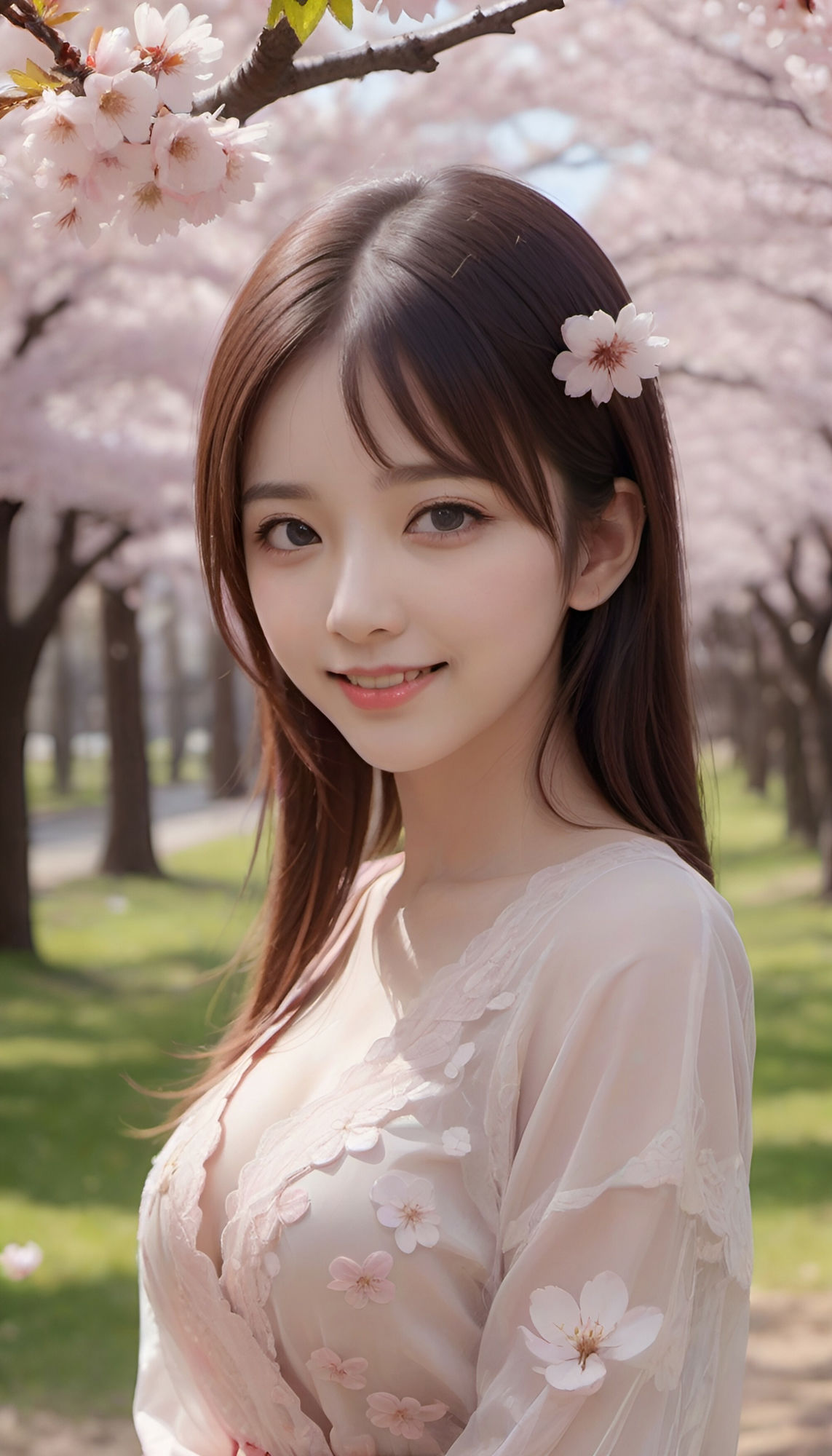 サンプル画像5:ちょっとエッチなJKと桜(新次元社) [d_307612]