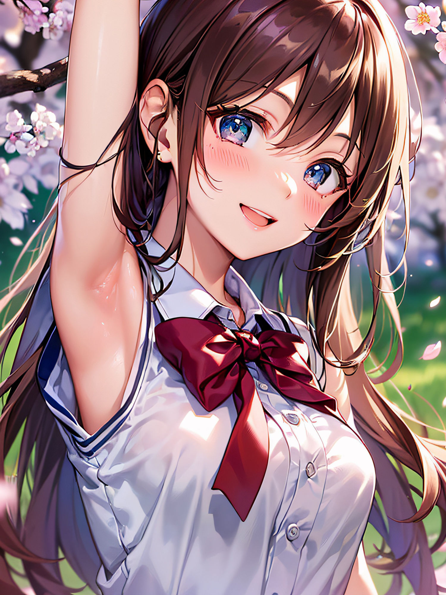 サンプル画像1:見せたがりの制服JKの腋見せ画像集(senninn) [d_307640]